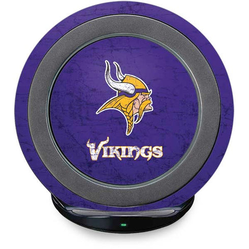 NFL Minnesota Vikings Distressed Fast Charge Wireless Charging Stand Skin